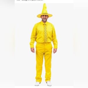 Man in yellow hat costume